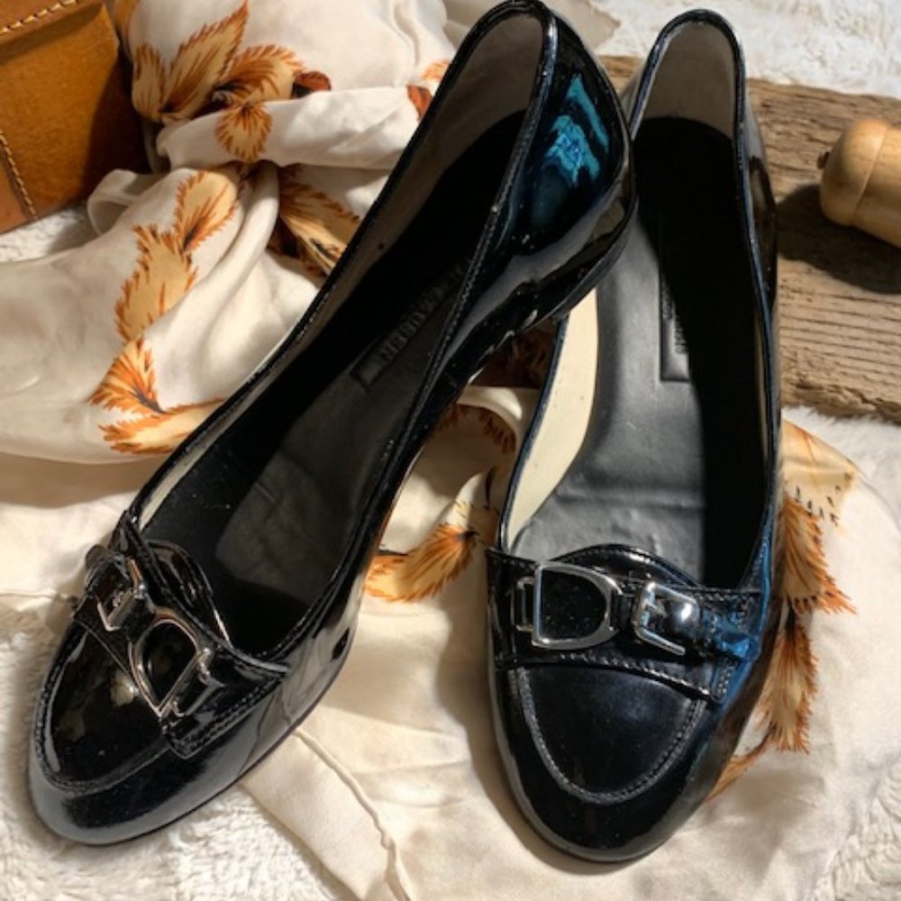 Ralph Lauren Collection Black Patent Loafers